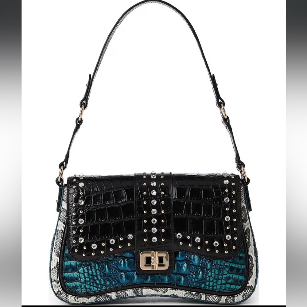 Brahmin Nerida blue patina luminous
